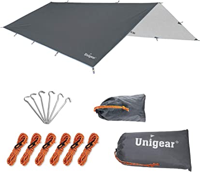 Unigear 防水タープ キャンプ タープ テント 軽量 日除け 高耐水加工 紫外線カット 遮熱 サンシェルター ポー